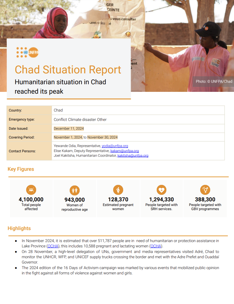 Chad Situation Report #5 - November 2024